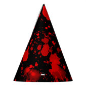 Farbenfrohe Schwarz Rot Paint Spritzer Künstlerisc Partyhütchen (Links)