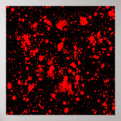 Farbenfrohe Schwarz Rot Paint Spritzer Künstlerisc Poster (Vorne)