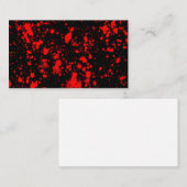 Farbenfrohe Schwarz Rot Paint Spritzer Künstlerisc Visitenkarte (Vorne/Hinten)