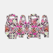 Farbenfrohe, Schwarz-weiße Blume-Muster Geschenkschachtel (Ungefaltet)