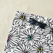 Farbenfrohe Schwarz + Weiße Melodien Muster Strandtuch (Beispiel)