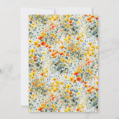 Farbenfrohe Schwarze Flora Hochzeit Einladung (Rückseite)