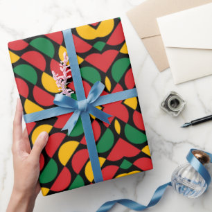 Farbenfrohe Schwarze Geschichte Nahtloses Muster Geschenkpapier