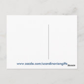 Farbenfrohe schwedische Dala Horse Postkarte (Rückseite)