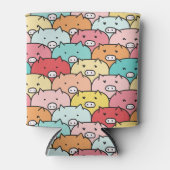 Farbenfrohe Schweine Funny und Niedliches Muster Dosenkühler (Vorderseite)