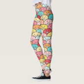 Farbenfrohe Schweine Funny und Niedliches Muster Leggings (Links)