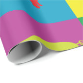 Farbenfrohe Schweine Umhüllungspapier Geschenkpapier (Rolleneckpunkt)