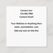 Farbenfrohe Schwimm-Nageltechniker Simple Fingerna Quadratische Visitenkarte (Rückseite)