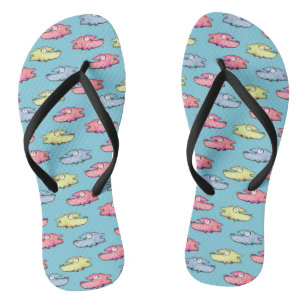 Farbenfrohe Schwimmfische Badesandalen