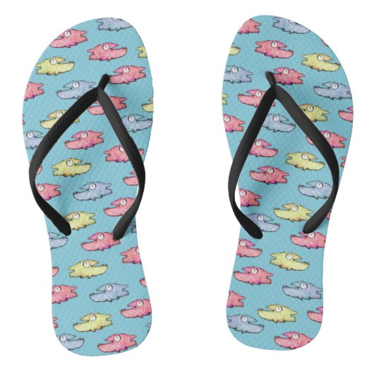 Farbenfrohe Schwimmfische Badesandalen (Fußbett)