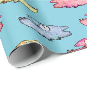 Farbenfrohe Schwimmfische Geschenkpapier (Rolleneckpunkt)