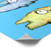 Farbenfrohe Schwimmfische Poster (Ecke)
