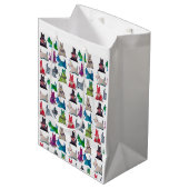 Farbenfrohe Scotties Mittlere Geschenktüte (Vorderseite Schrägansicht)