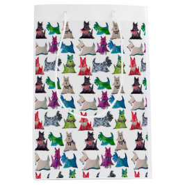Farbenfrohe Scotties Mittlere Geschenktüte