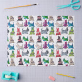Farbenfrohe Scotties Seidenpapier (Basteln)