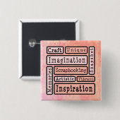 Farbenfrohe Scrapbooking Button (Vorne & Hinten)