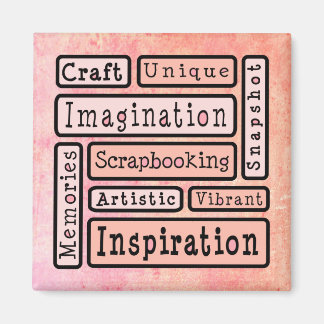 Farbenfrohe Scrapbooking Magnet