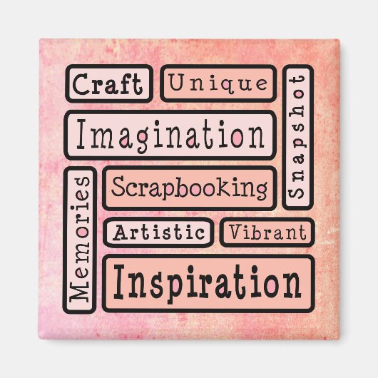 Farbenfrohe Scrapbooking Magnet (Vorne)