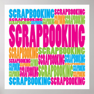 Farbenfrohe Scrapbooking Poster