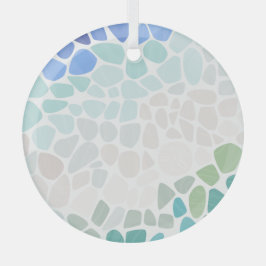 Farbenfrohe Sea Glass Circle Ornament Aus Glas