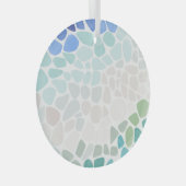 Farbenfrohe Sea Glass Circle Ornament Aus Glas (Vorderseite Rechts)