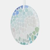 Farbenfrohe Sea Glass Circle Ornament Aus Glas (Vorderseite links)