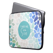 Farbenfrohe Sea Glass Electronics Bag Laptopschutzhülle (Vorderseite Links)