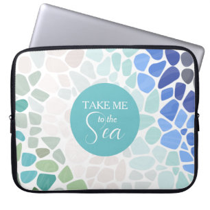 Farbenfrohe Sea Glass Electronics Bag Laptopschutzhülle