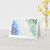 Farbenfrohe Sea Glass Happy Birthday Card Karte (Gelbe Blume)