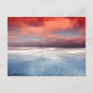 Farbenfrohe Sea Ice Reflektion Postkarte
