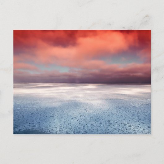 Farbenfrohe Sea Ice Reflektion Postkarte (Vorderseite)