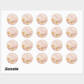 Farbenfrohe Seashell Wedding Classic Round Sticker (Blatt)
