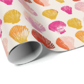 Farbenfrohe Seashells Nausea Beach Summer Geschenkpapier (Rolleneckpunkt)