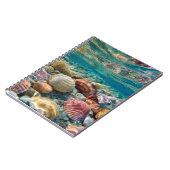 Farbenfrohe Seashells Underwater Ocean Notebook Notizblock (Linke Seite)