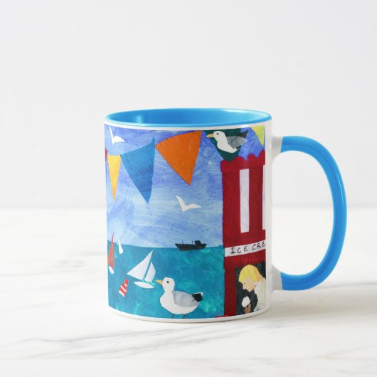 Farbenfrohe "Seaside"-Tasse Tasse (Rechts)