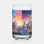 Farbenfrohe Seattle Skyline Dosenglas (Links)