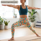 Farbenfrohe Sechseck-Mosaik-Leggings Leggings