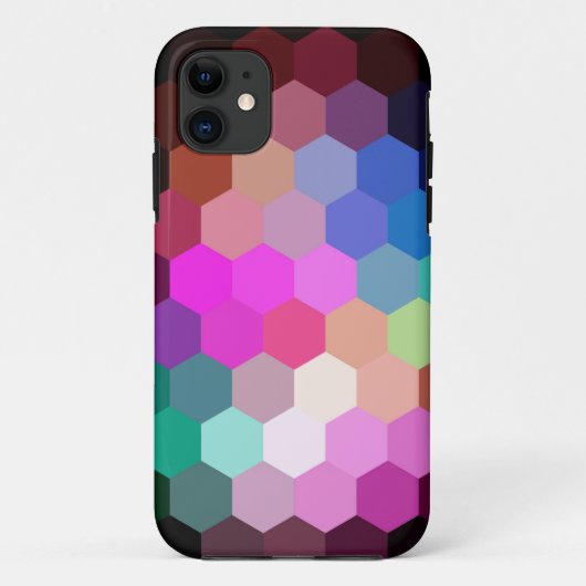 Farbenfrohe sechseckige Grafik Case-Mate iPhone Hülle (Rückseite)