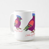 Farbenfrohe Seele Design Kaffeetasse (Vorderseite Links)