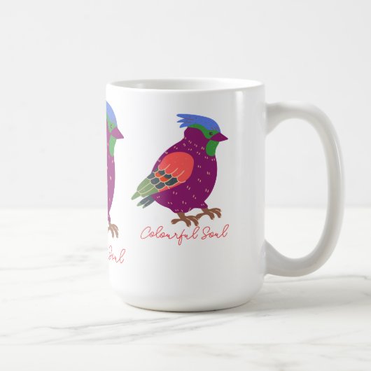 Farbenfrohe Seele Design Kaffeetasse (Rechts)