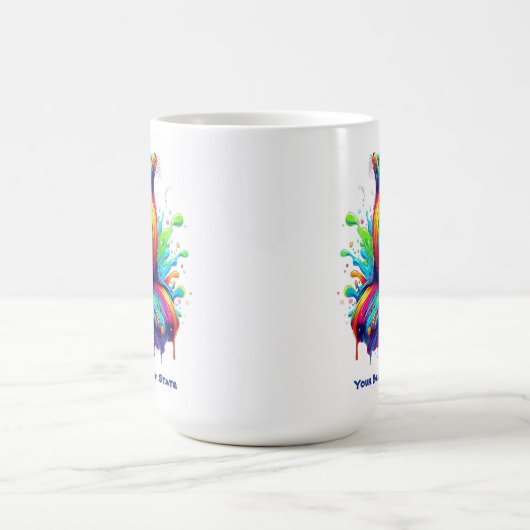 Farbenfrohe Seelenspalte Kaffeetasse (Mittel)