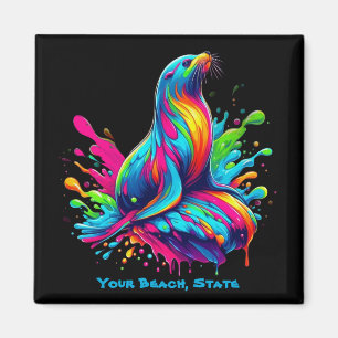 Farbenfrohe Seelenspalte Magnet