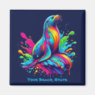Farbenfrohe Seelenspalte Magnet