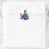 Farbenfrohe Seelenspalte Runder Aufkleber (Tasche)