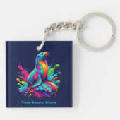 Farbenfrohe Seelenspalte Schlüsselanhänger (Rückseite)