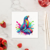 Farbenfrohe Seelenspalte Serviette (Beispiel)