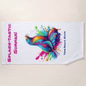 Farbenfrohe Seelenspalte Strandtuch (Vorderseite)