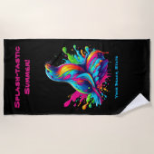 Farbenfrohe Seelenspalte Strandtuch (Vorderseite)