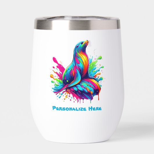 Farbenfrohe Seelöwe (Rückseite)