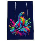 Farbenfrohe Seelöwe Mittlere Geschenktüte (Rückseite)